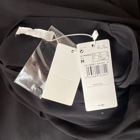 NWT MANGO Tunic Shirt/Dress with Draped Front - Picture 15 of 16